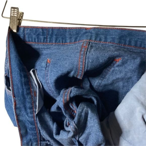 1970s Faded Glory by Appendagez Wide Leg Blue Jeans 100% Cotton Denim Jr Size 34 - Picture 6 of 16